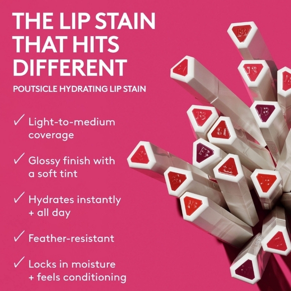 Fenty Beauty Poutsicle Hydrating Lip Stain: Zesty Bestie (02) (Coral), NIB - Picture 4 of 7